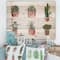 Designart - Flowers In A Pot Cacti and Succulents - Botanical Print on Natural Pine Wood